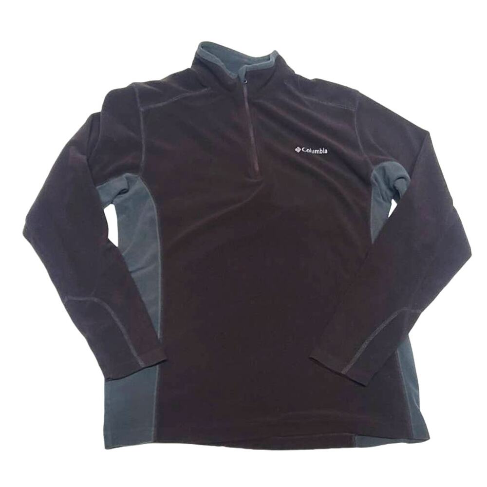 Columbia fleece pullover grey brown men's Size medium